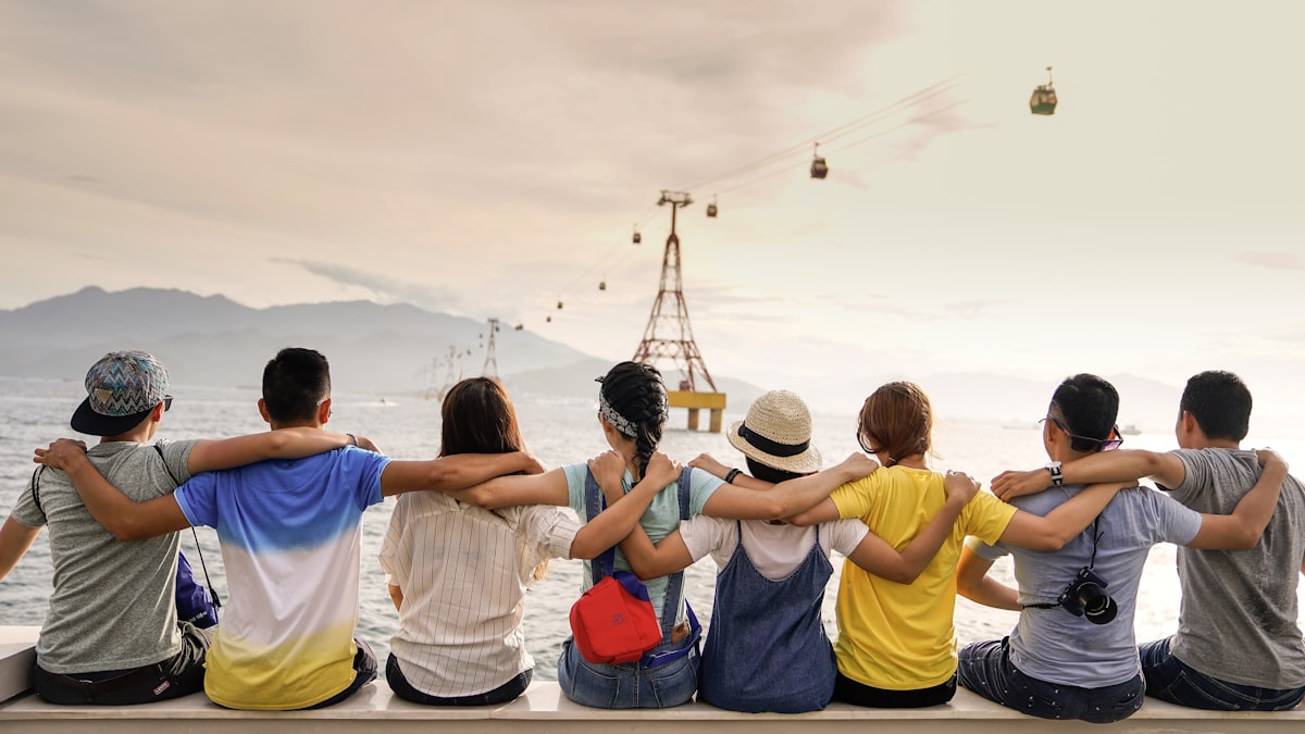 Group of diverse people collaborating together
